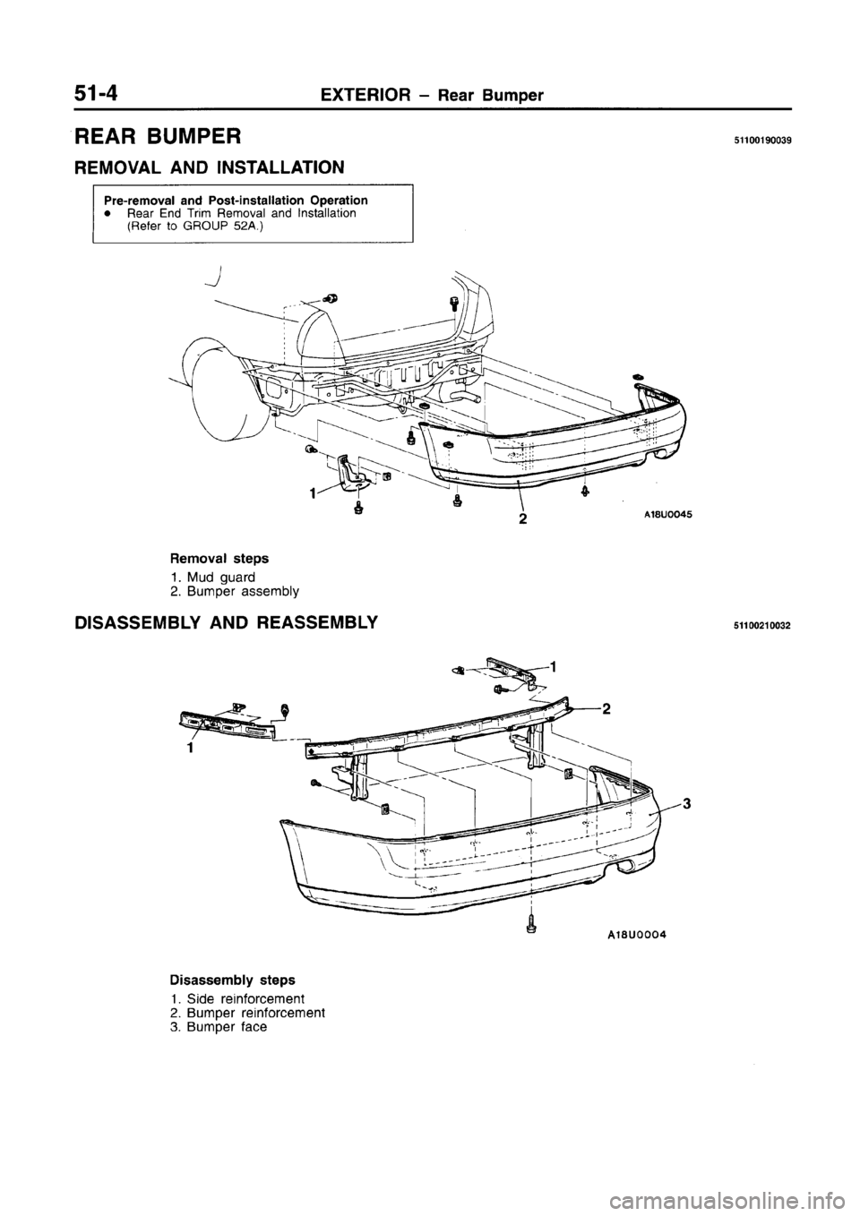 MITSUBISHI CARISMA 1996  Workshop Manual 