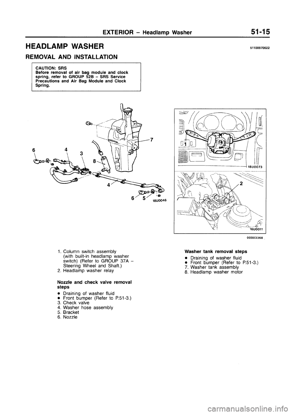 MITSUBISHI CARISMA 1996  Workshop Manual 