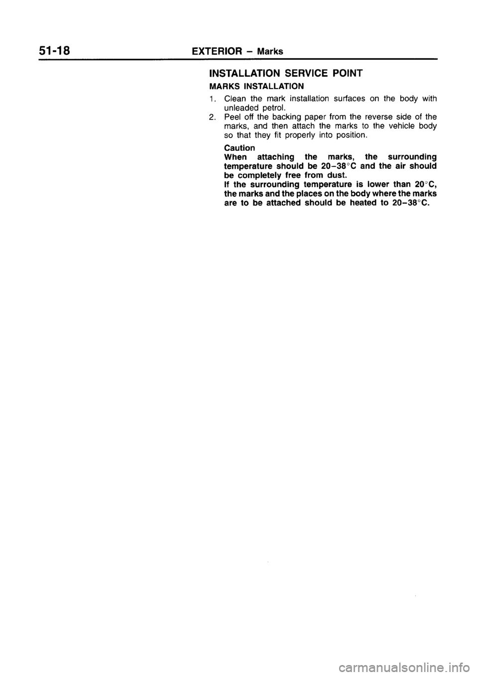 MITSUBISHI CARISMA 1996  Workshop Manual 