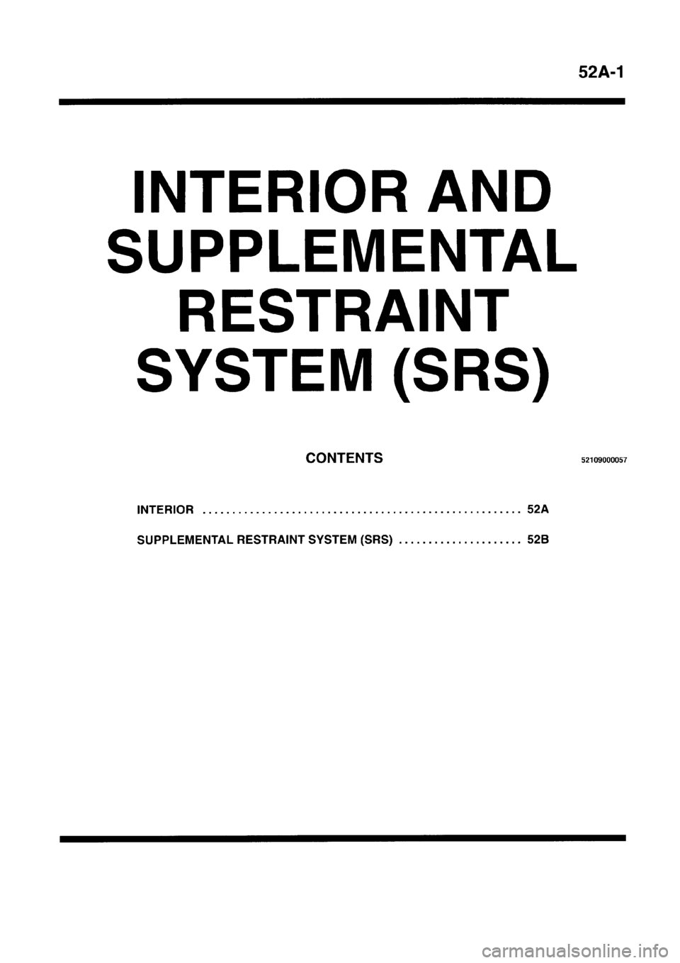 MITSUBISHI CARISMA 1996  Workshop Manual 
