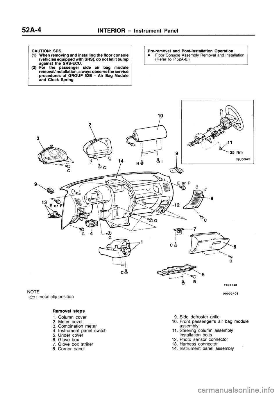 MITSUBISHI CARISMA 1996  Workshop Manual 