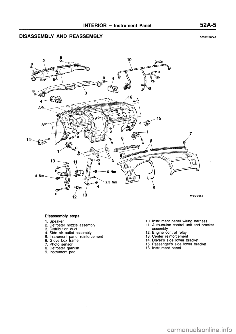 MITSUBISHI CARISMA 1996  Workshop Manual 