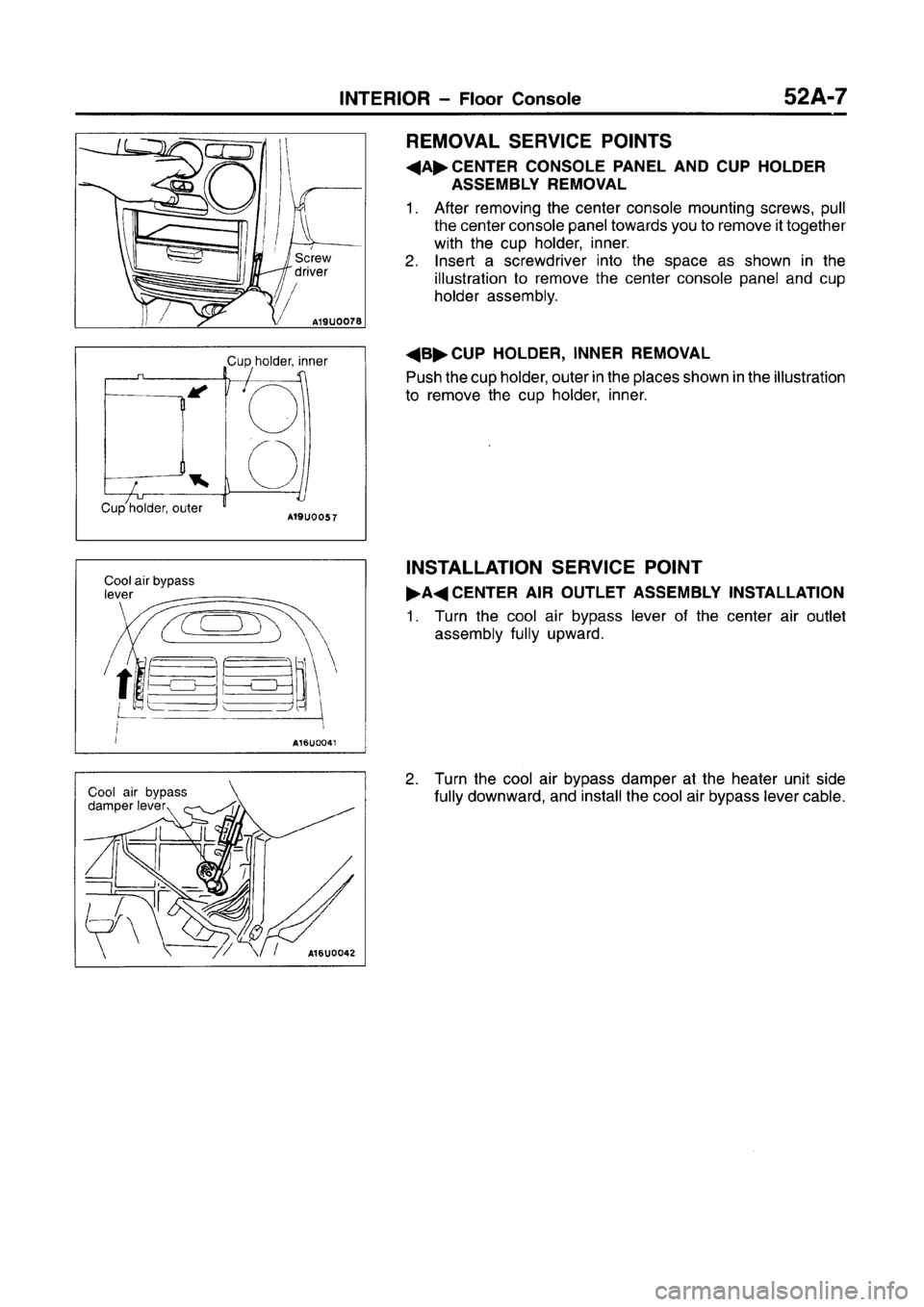 MITSUBISHI CARISMA 1996  Workshop Manual 