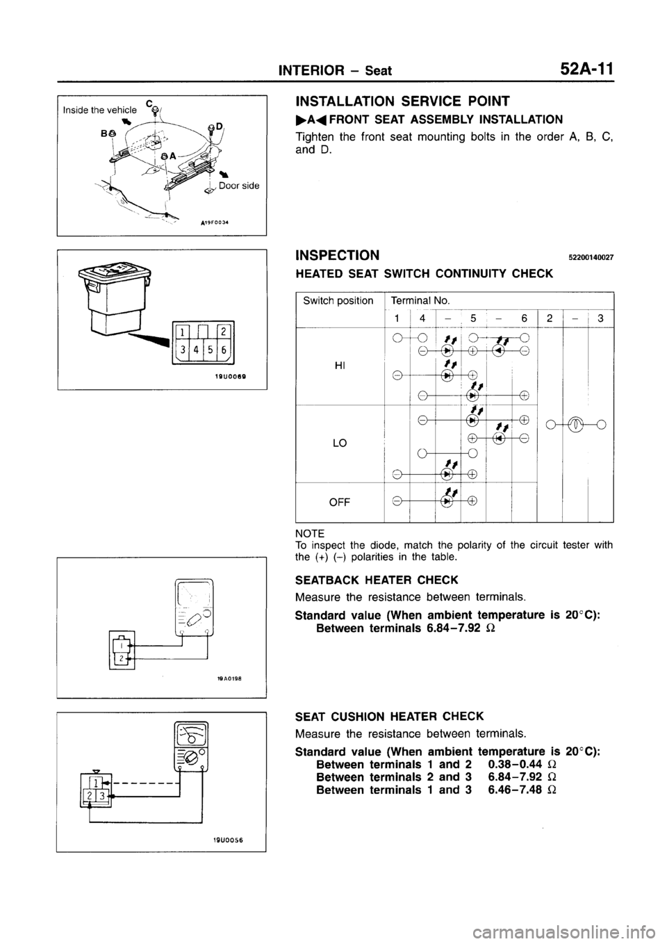 MITSUBISHI CARISMA 1996  Workshop Manual 
