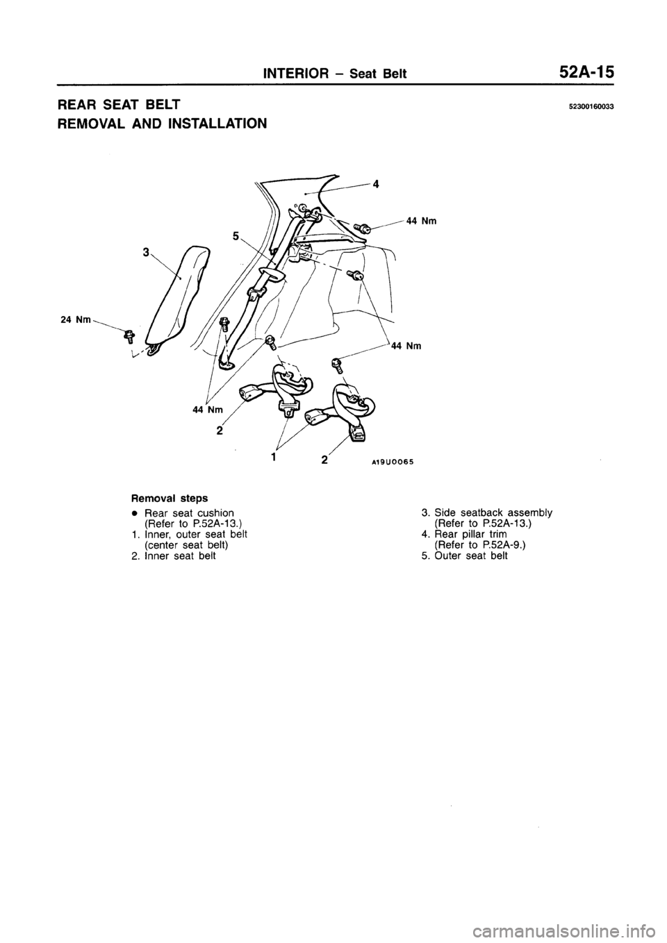 MITSUBISHI CARISMA 1996  Workshop Manual 