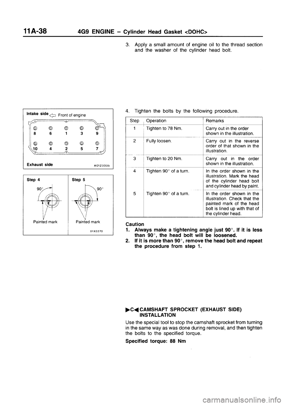 MITSUBISHI CARISMA 1996  Workshop Manual 