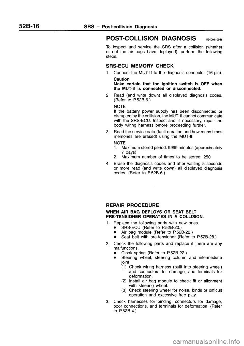 MITSUBISHI CARISMA 1996  Workshop Manual 