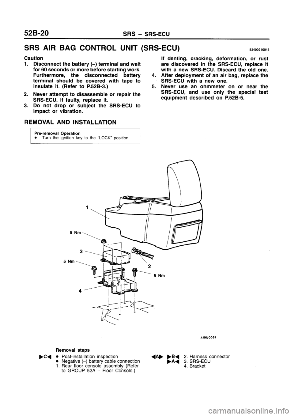 MITSUBISHI CARISMA 1996  Workshop Manual 