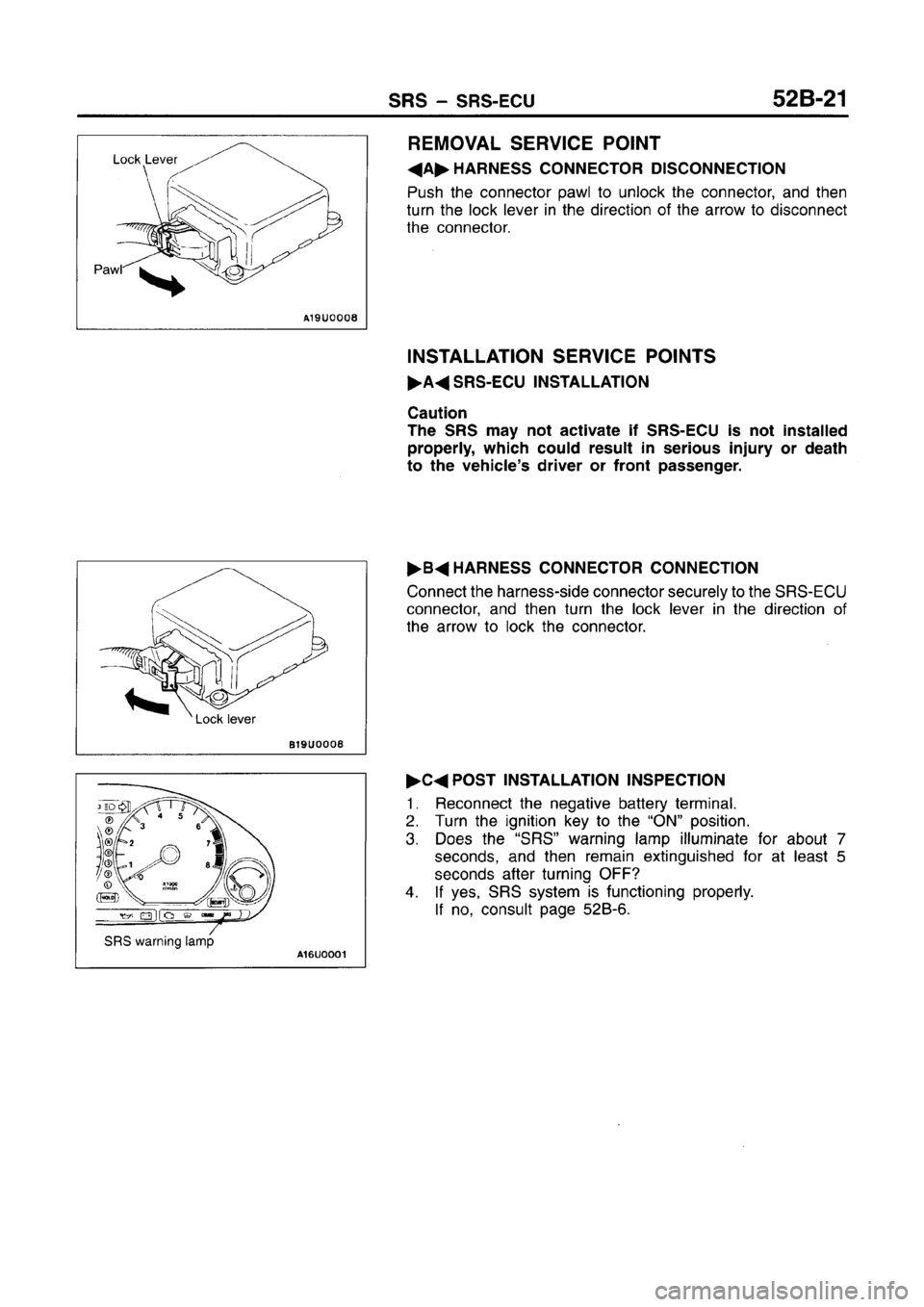 MITSUBISHI CARISMA 1996  Workshop Manual 
