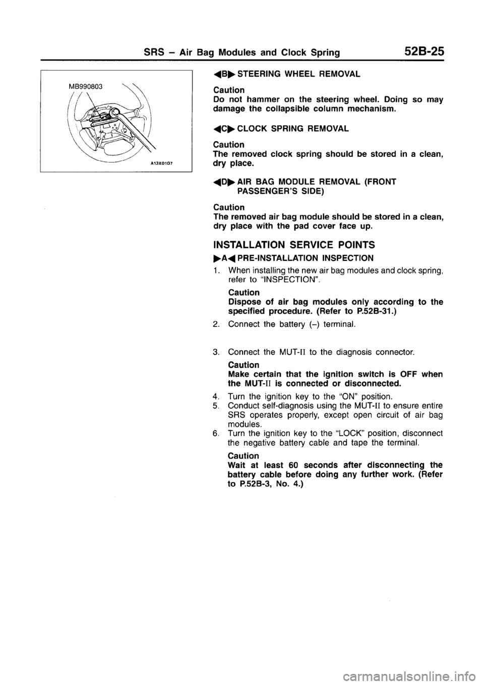 MITSUBISHI CARISMA 1996  Workshop Manual 