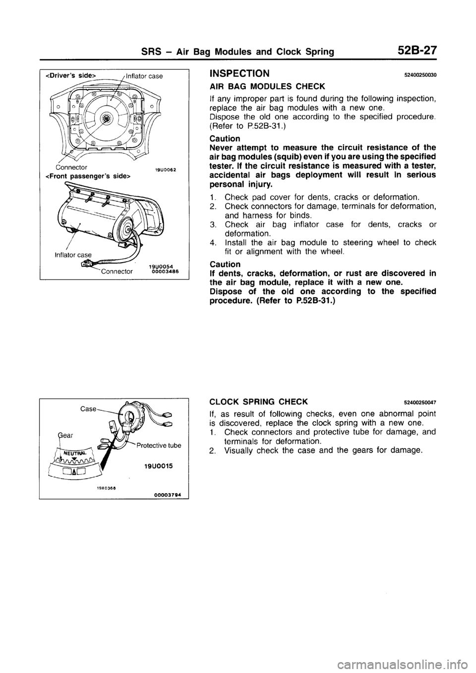 MITSUBISHI CARISMA 1996  Workshop Manual 