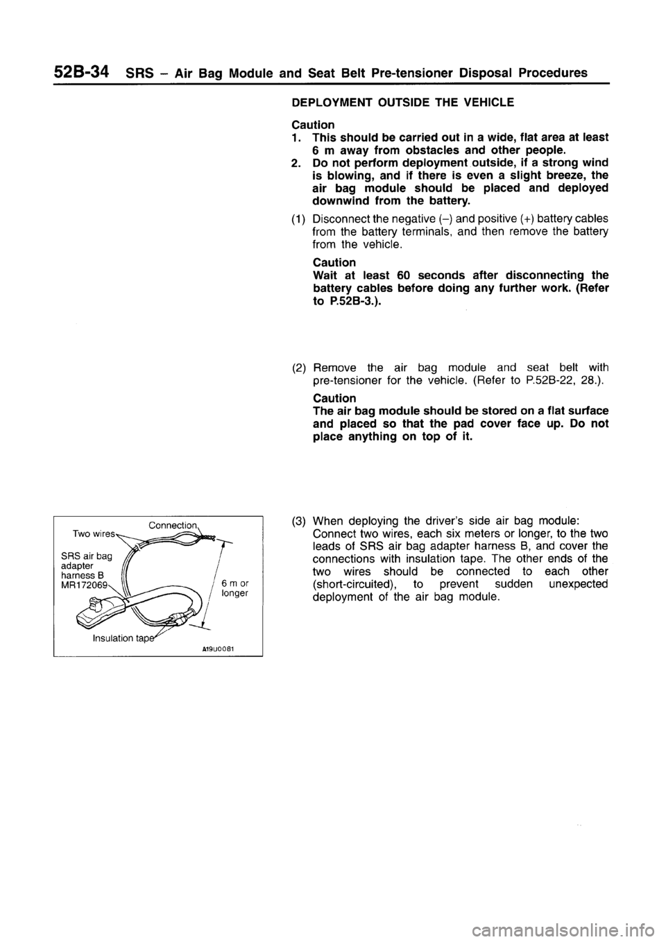 MITSUBISHI CARISMA 1996  Workshop Manual 