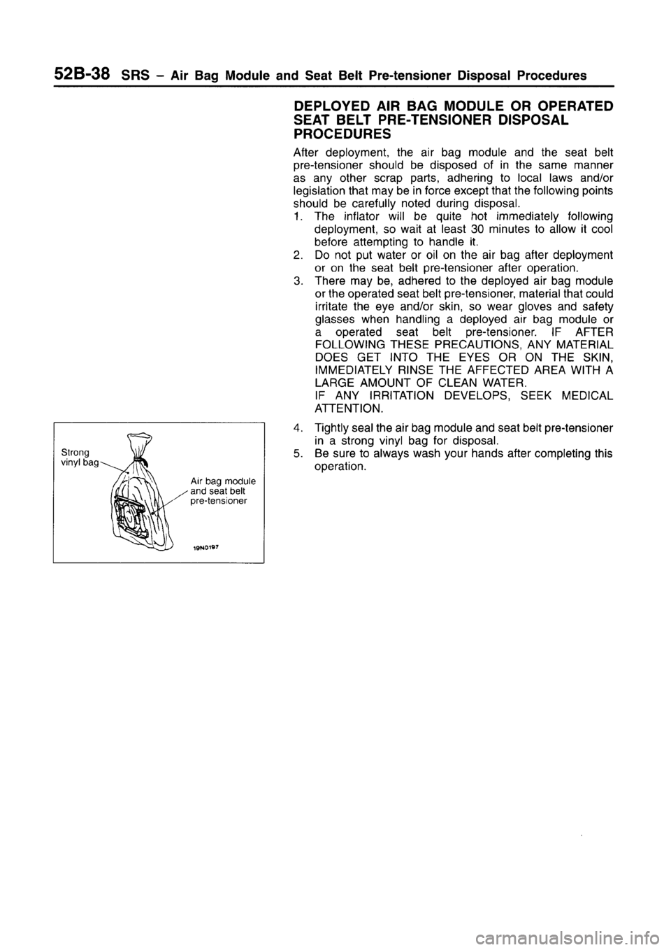 MITSUBISHI CARISMA 1996  Workshop Manual 