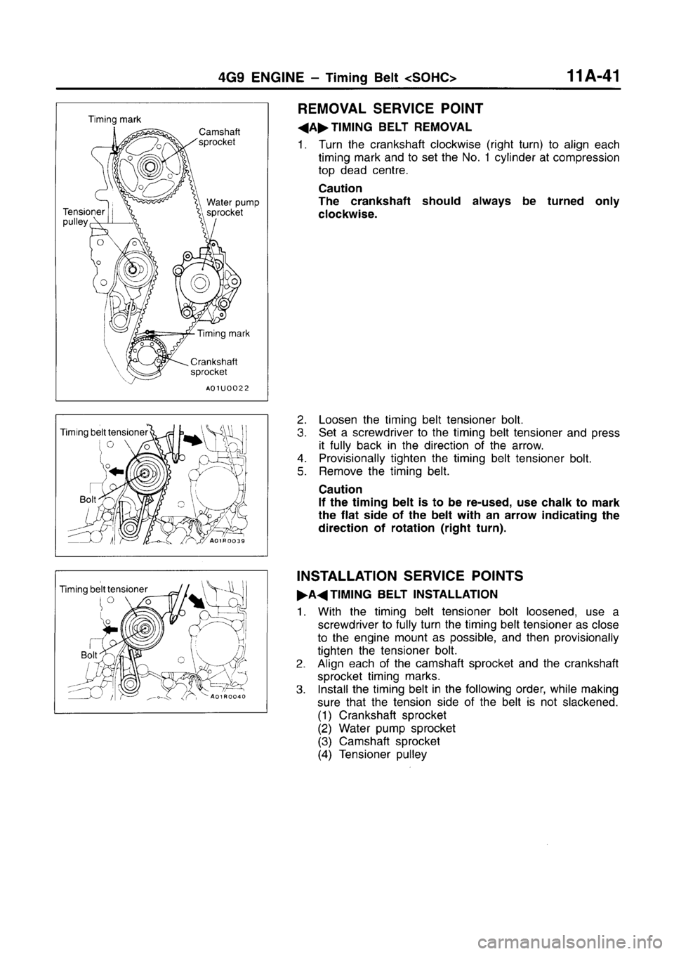 MITSUBISHI CARISMA 1996  Workshop Manual 