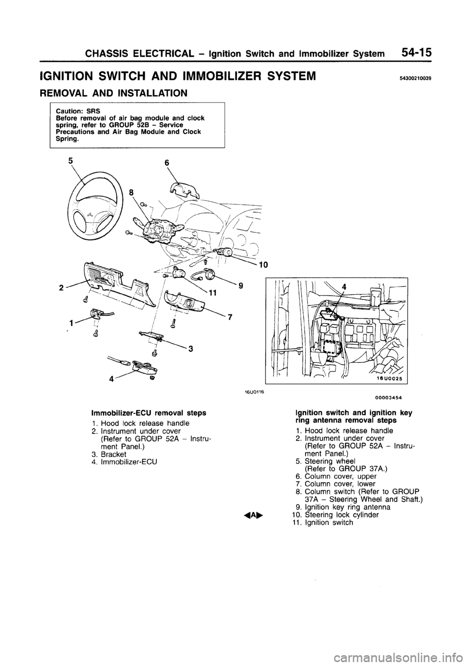 MITSUBISHI CARISMA 1996  Workshop Manual 