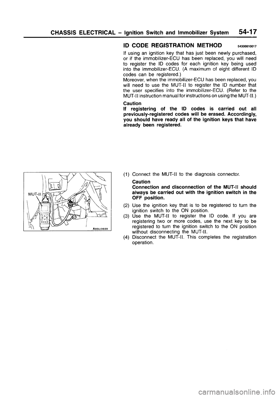 MITSUBISHI CARISMA 1996  Workshop Manual 