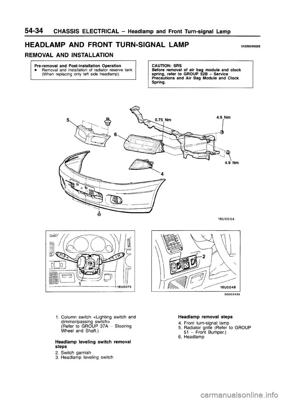 MITSUBISHI CARISMA 1996  Workshop Manual 