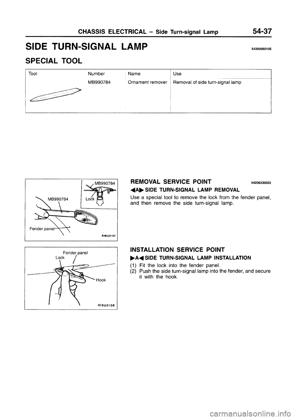 MITSUBISHI CARISMA 1996  Workshop Manual 