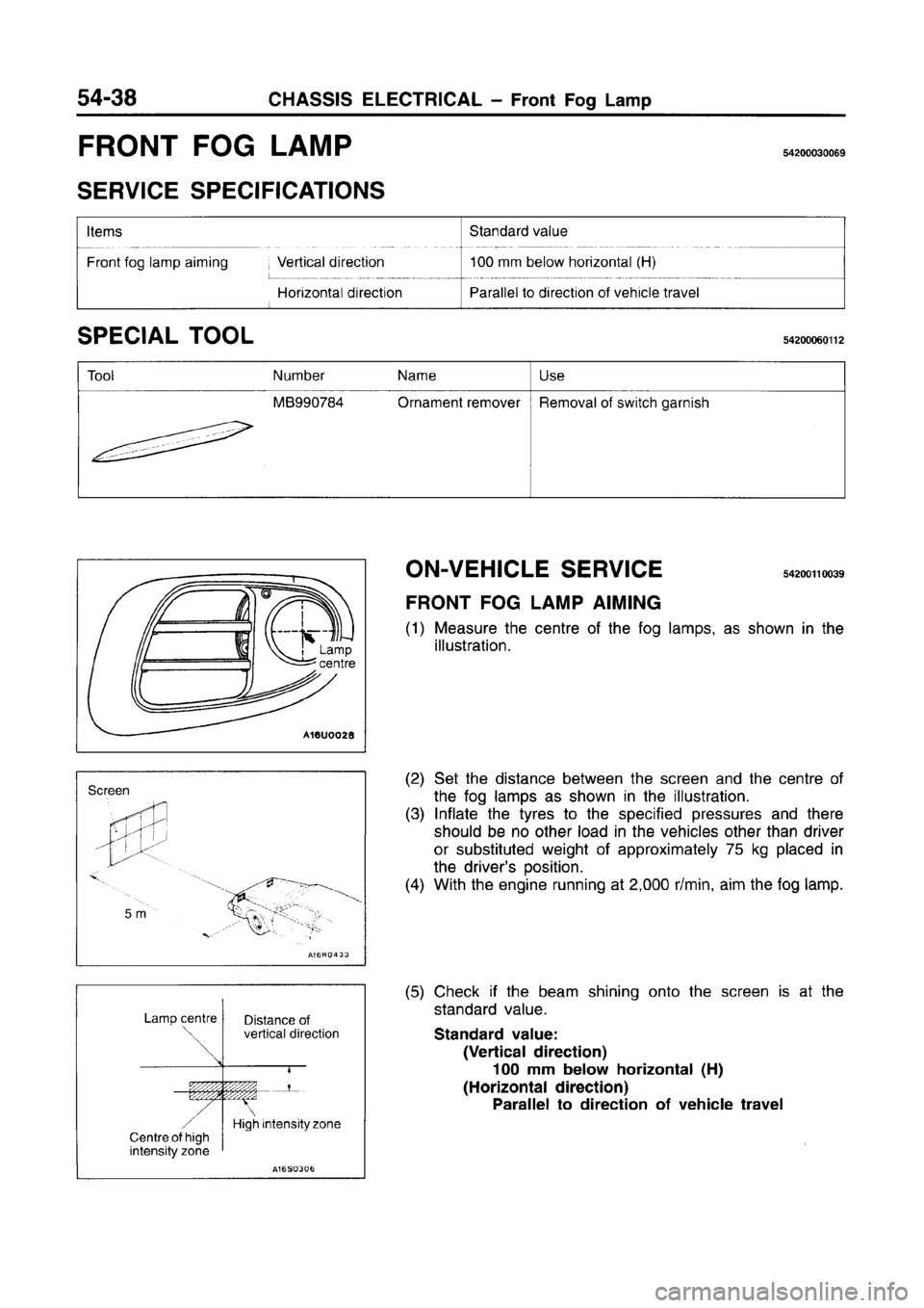 MITSUBISHI CARISMA 1996  Workshop Manual 