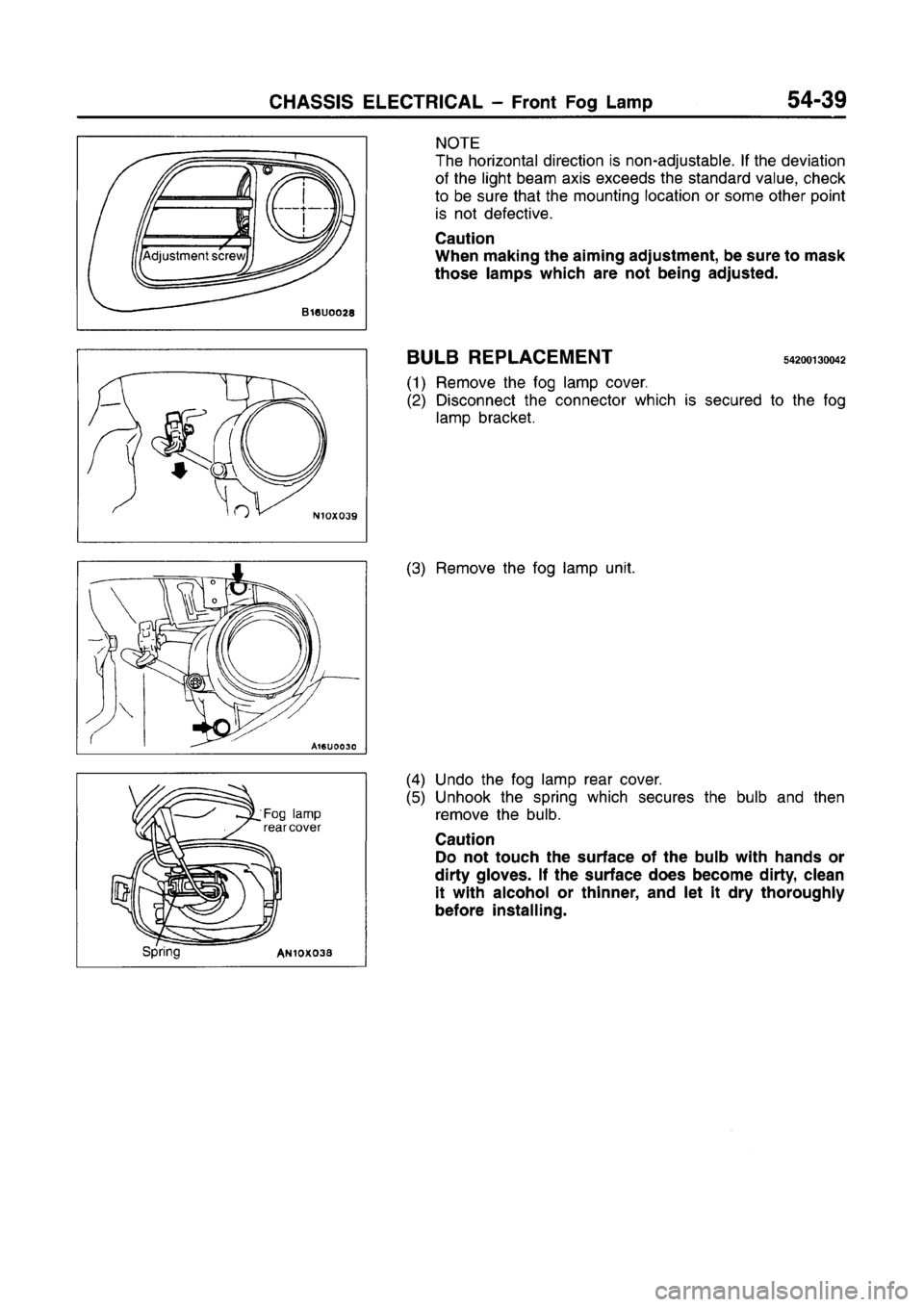 MITSUBISHI CARISMA 1996  Workshop Manual 