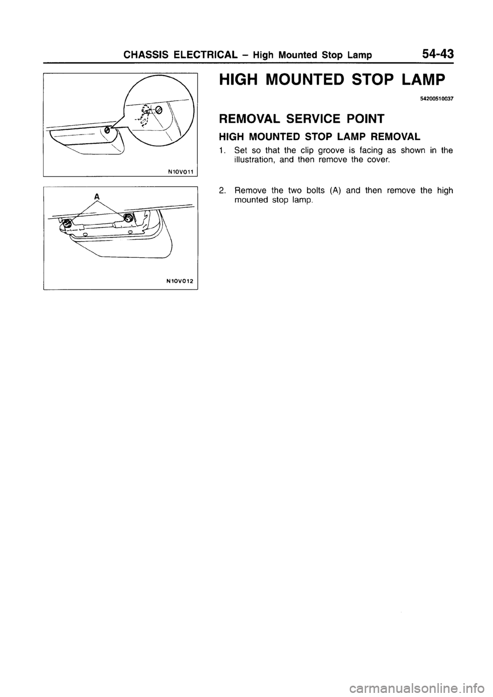 MITSUBISHI CARISMA 1996  Workshop Manual 