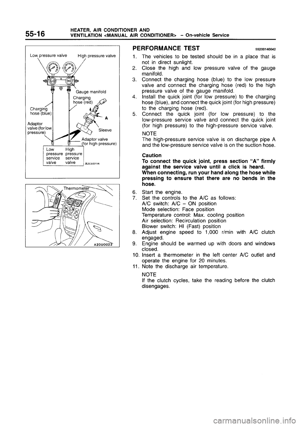 MITSUBISHI CARISMA 1996  Workshop Manual 