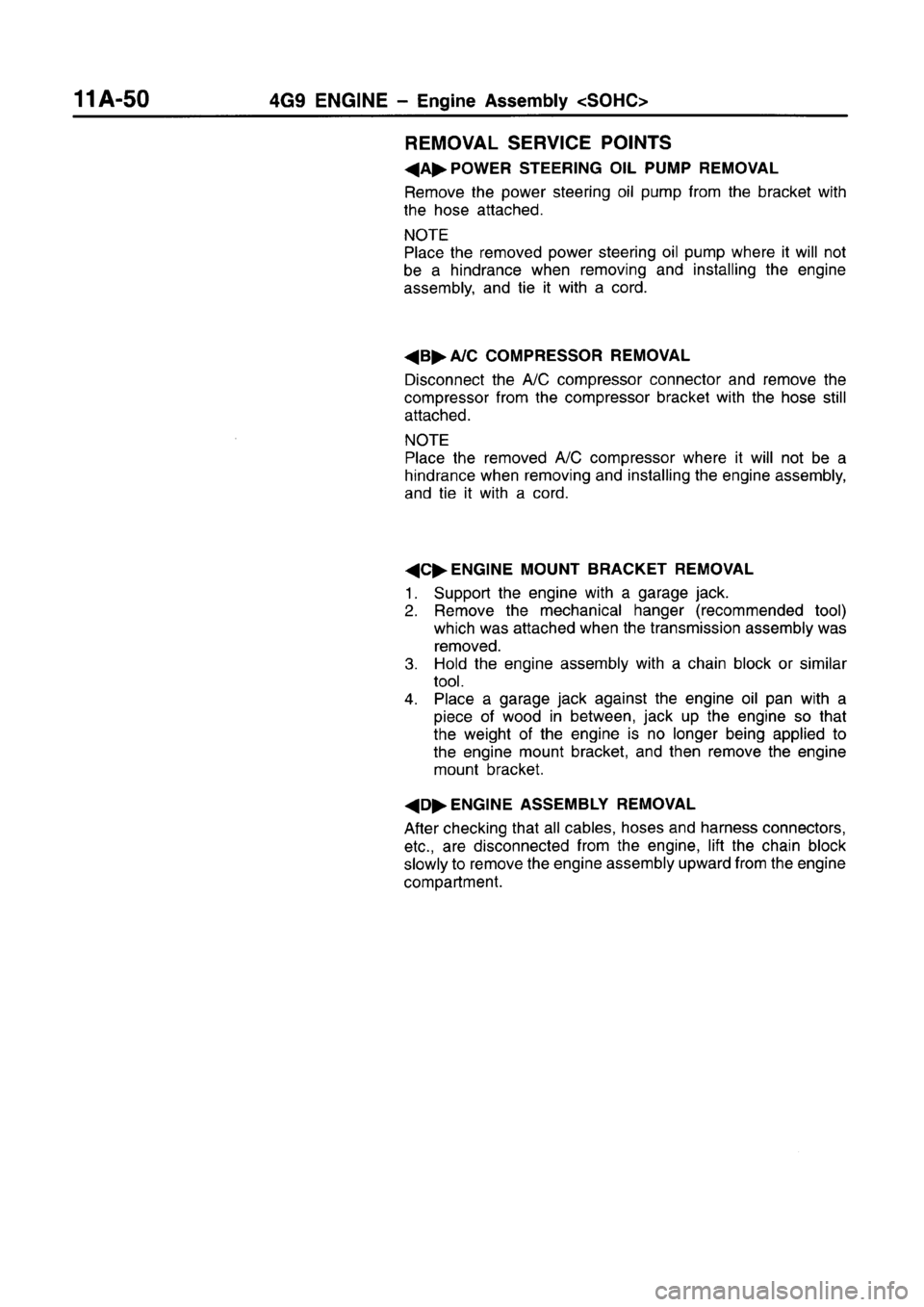 MITSUBISHI CARISMA 1996  Workshop Manual 
