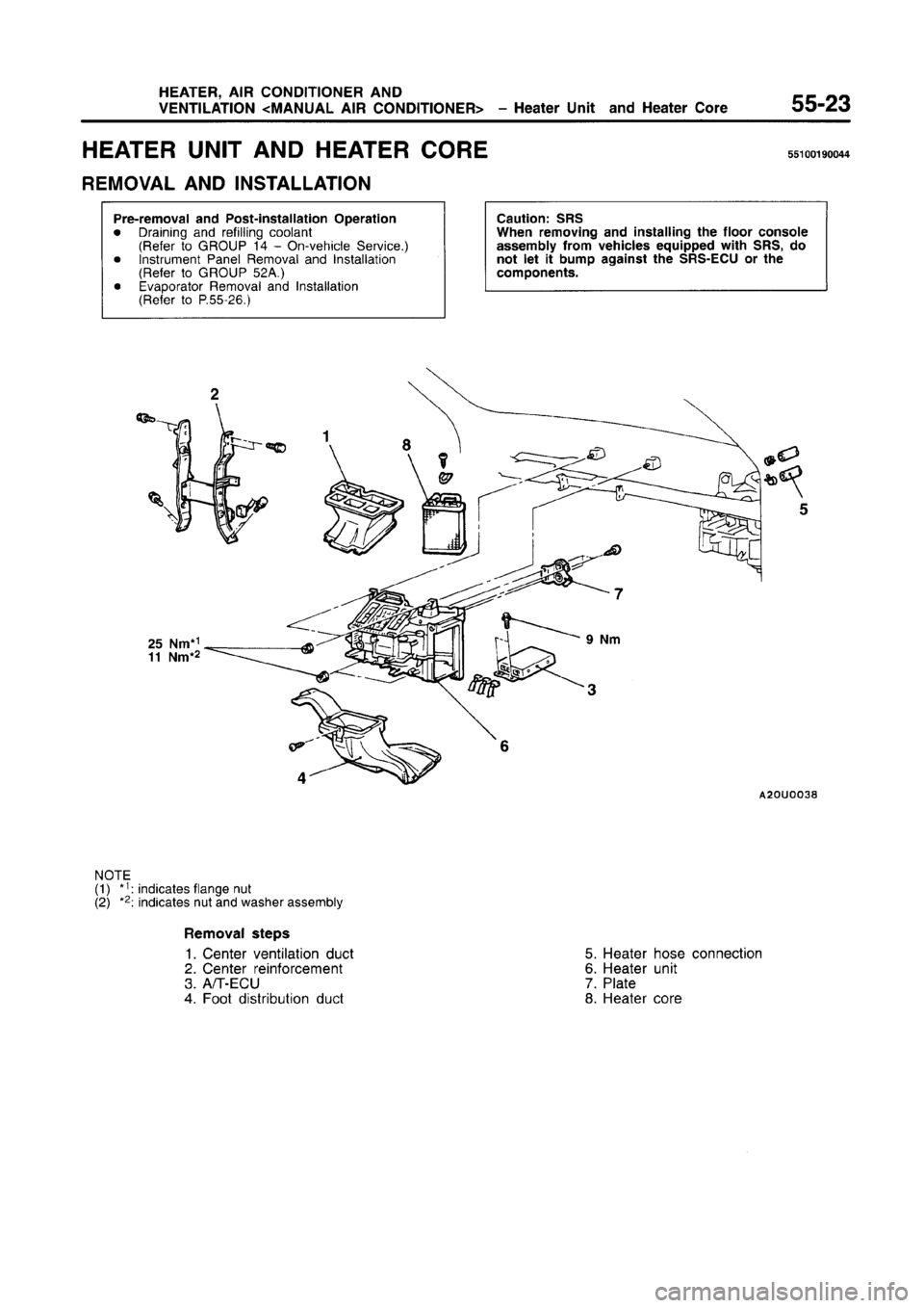 MITSUBISHI CARISMA 1996  Workshop Manual 