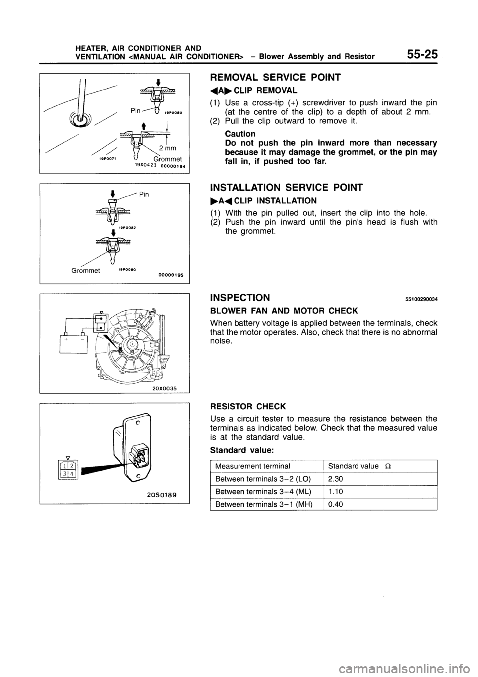 MITSUBISHI CARISMA 1996  Workshop Manual 