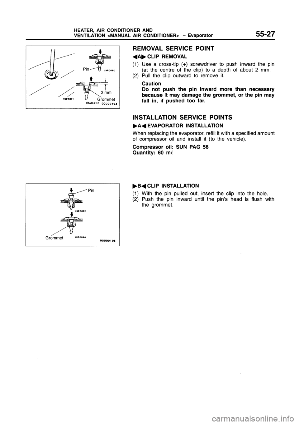 MITSUBISHI CARISMA 1996  Workshop Manual 