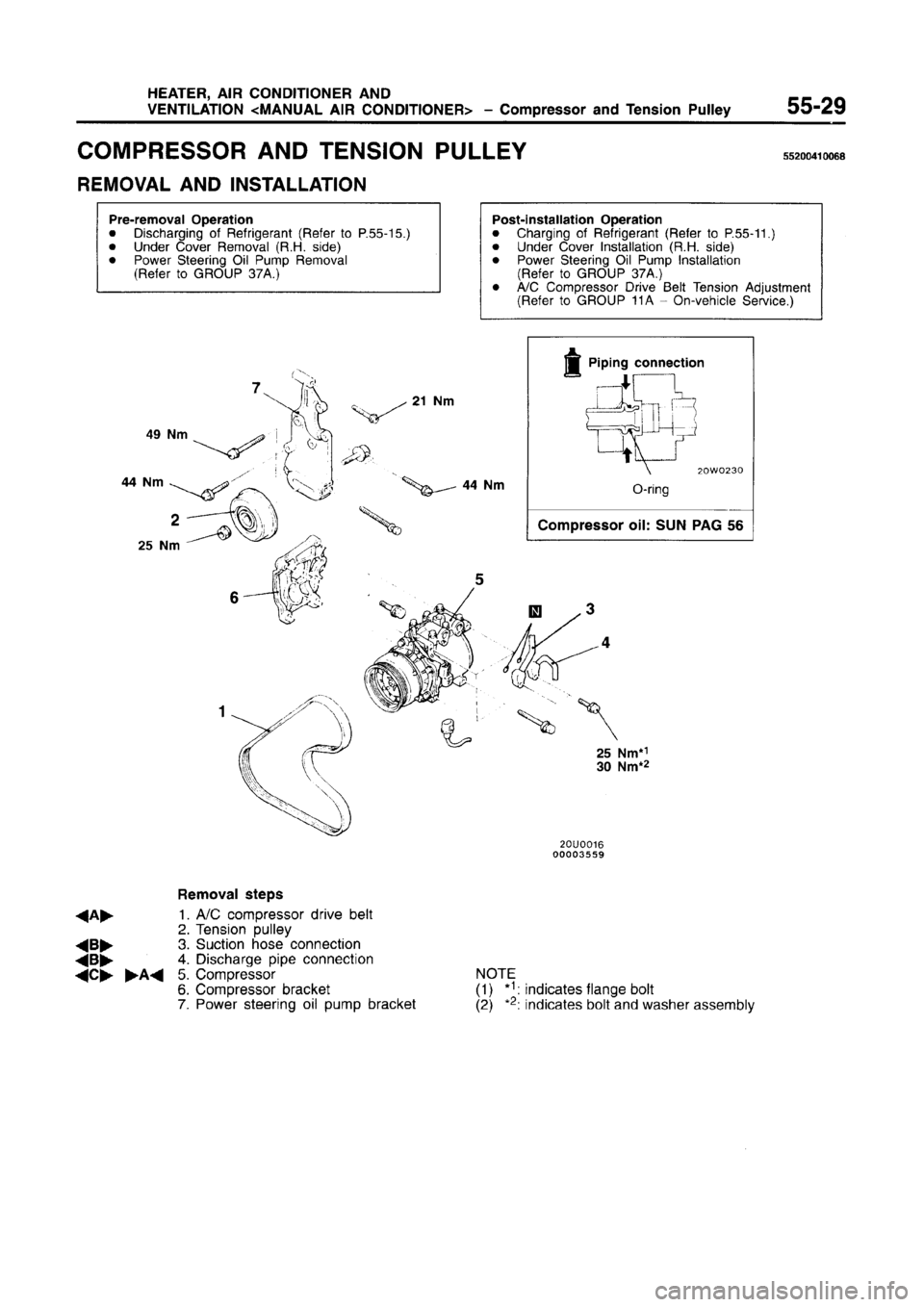 MITSUBISHI CARISMA 1996  Workshop Manual 