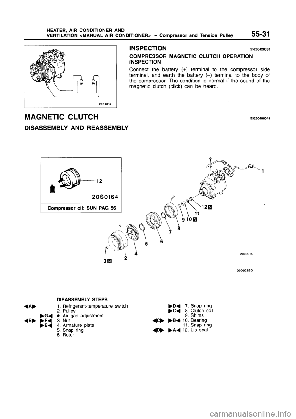 MITSUBISHI CARISMA 1996  Workshop Manual 
