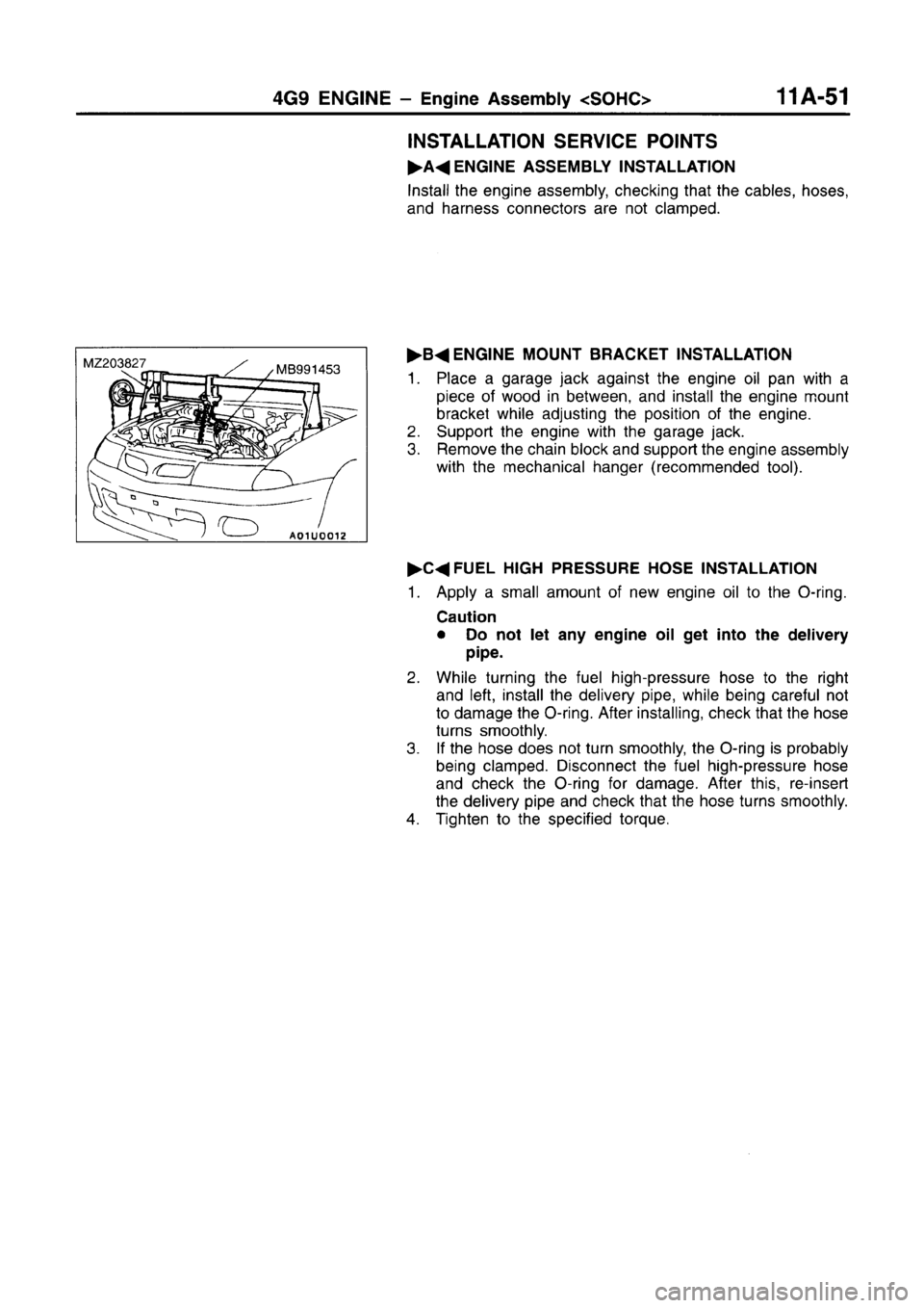 MITSUBISHI CARISMA 1996  Workshop Manual 