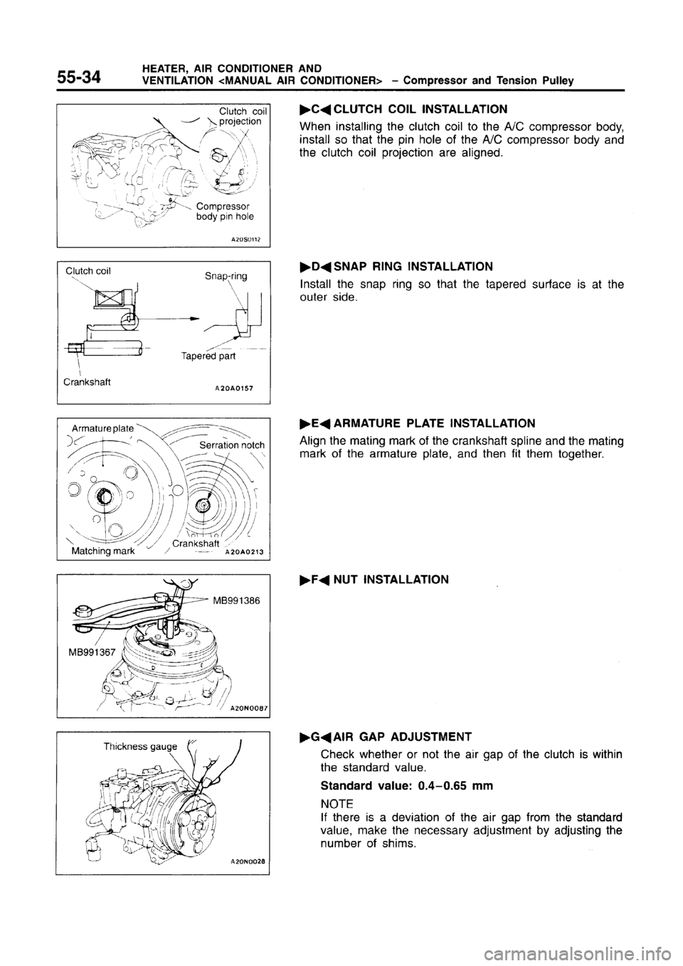 MITSUBISHI CARISMA 1996  Workshop Manual 