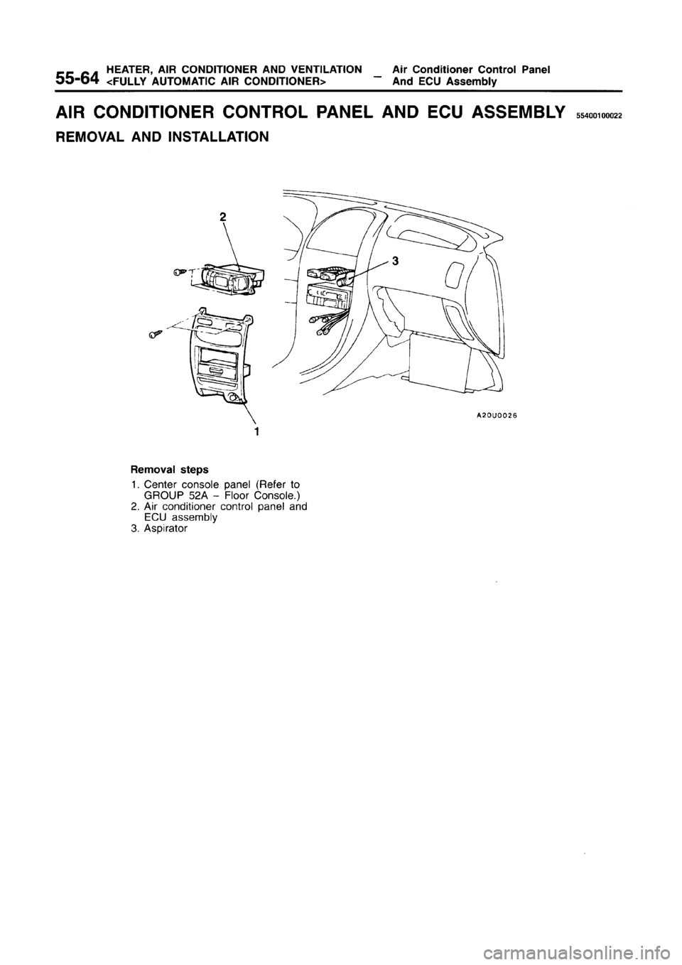 MITSUBISHI CARISMA 1996  Workshop Manual 