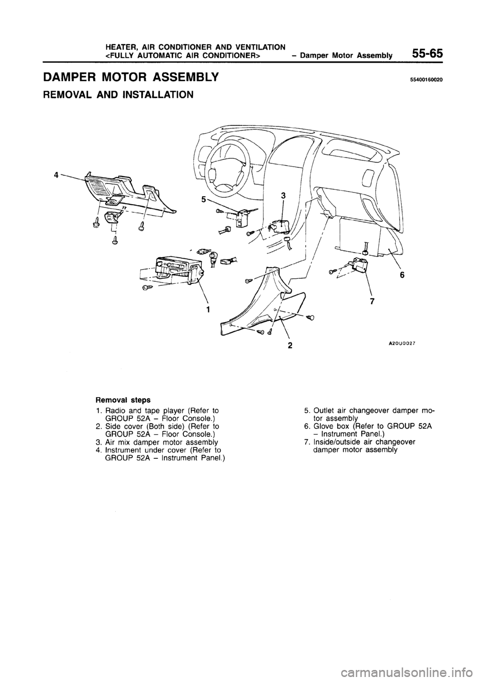 MITSUBISHI CARISMA 1996  Workshop Manual 