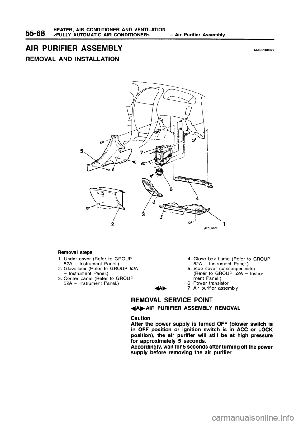 MITSUBISHI CARISMA 1996  Workshop Manual 