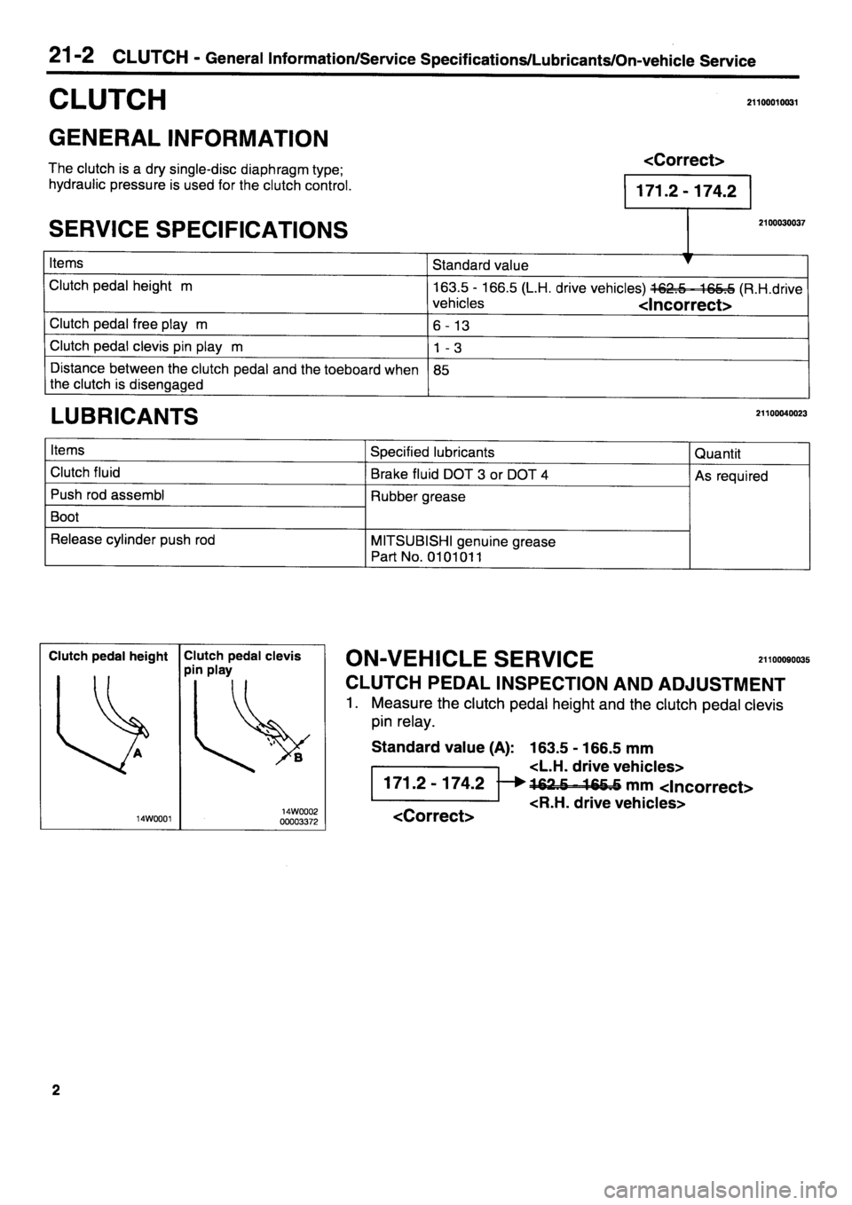 MITSUBISHI CARISMA 1996  Workshop Manual 