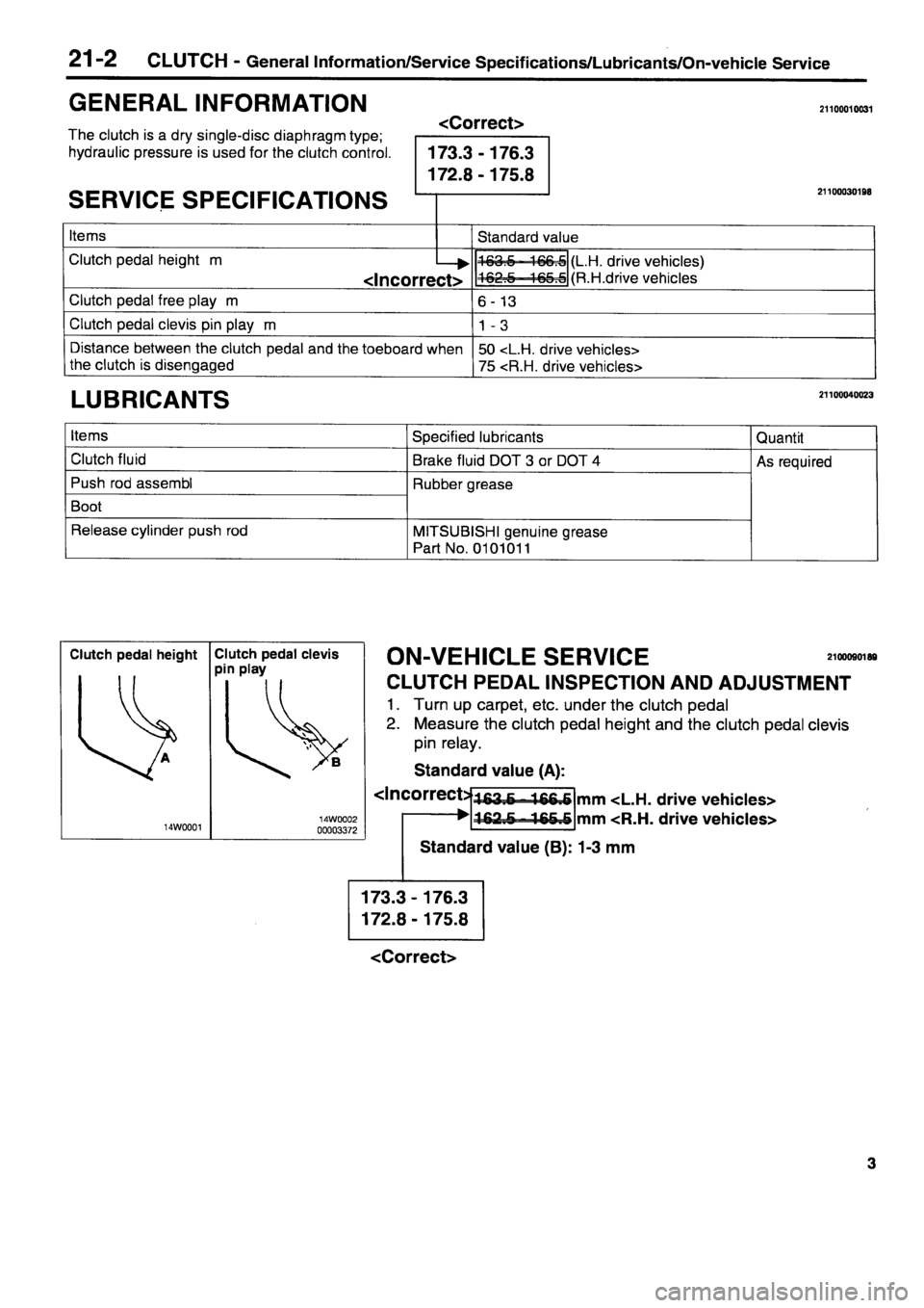 MITSUBISHI CARISMA 1996  Workshop Manual 