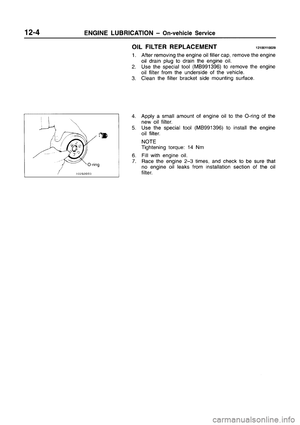 MITSUBISHI CARISMA 1996  Workshop Manual 