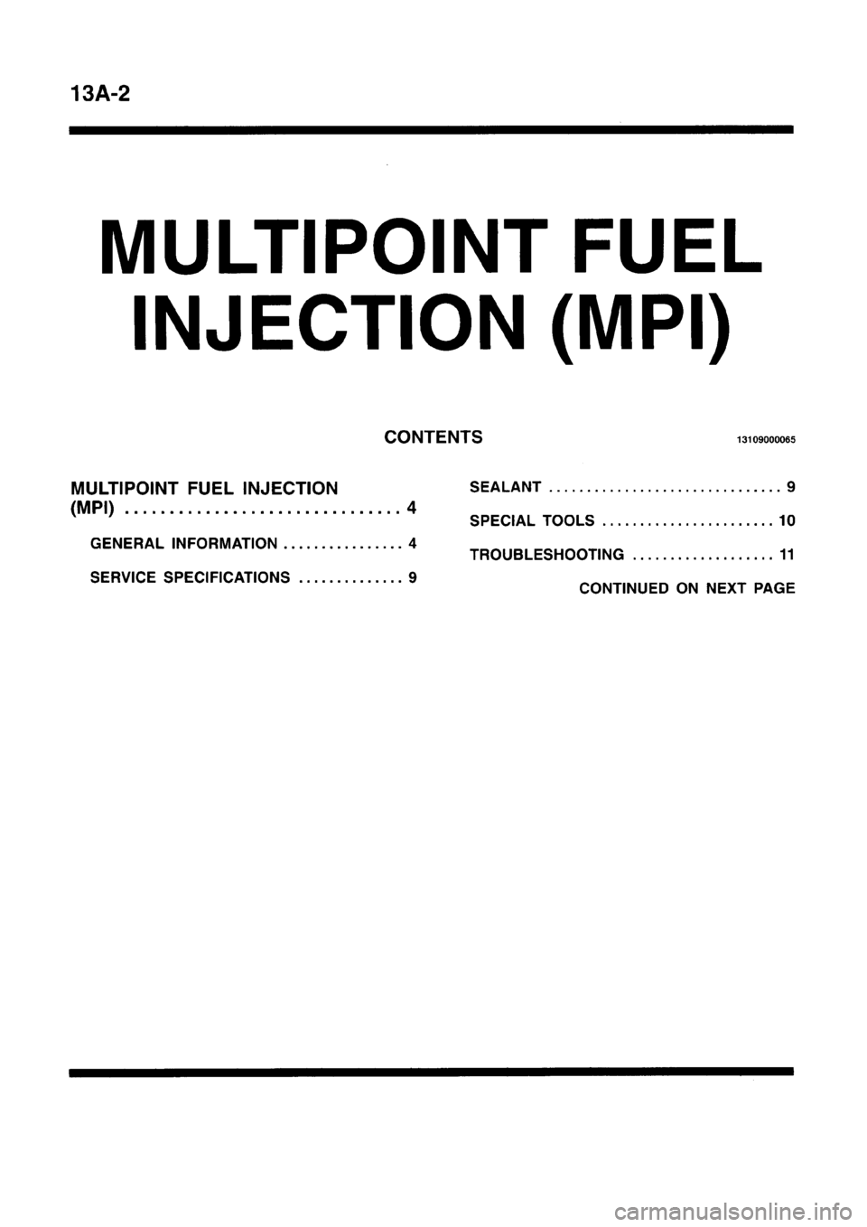 MITSUBISHI CARISMA 1996  Workshop Manual 