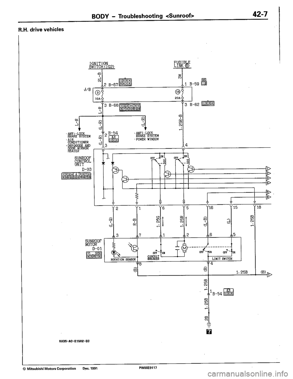MITSUBISHI COLT 1992  Workshop Manual 