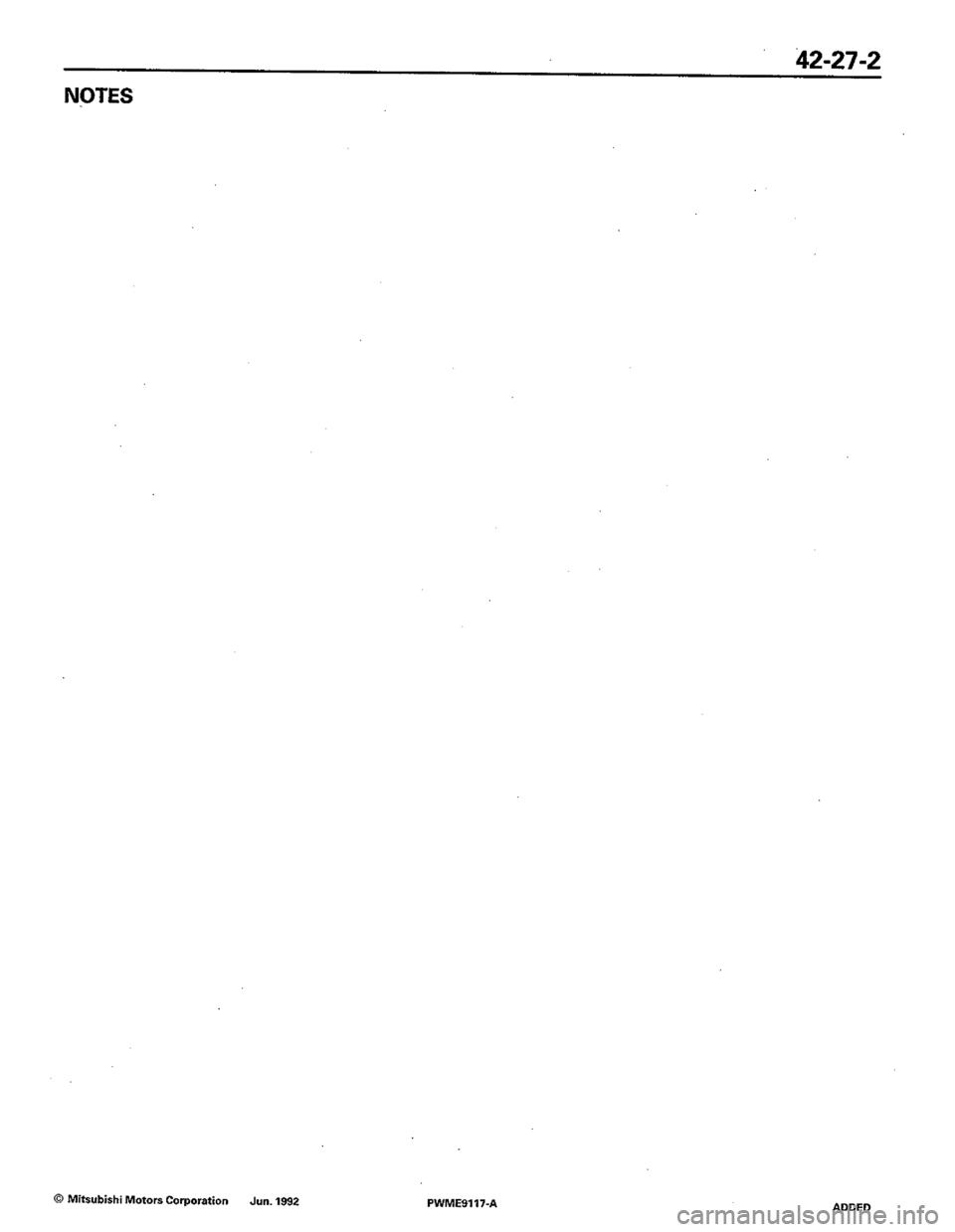 MITSUBISHI COLT 1992  Workshop Manual 