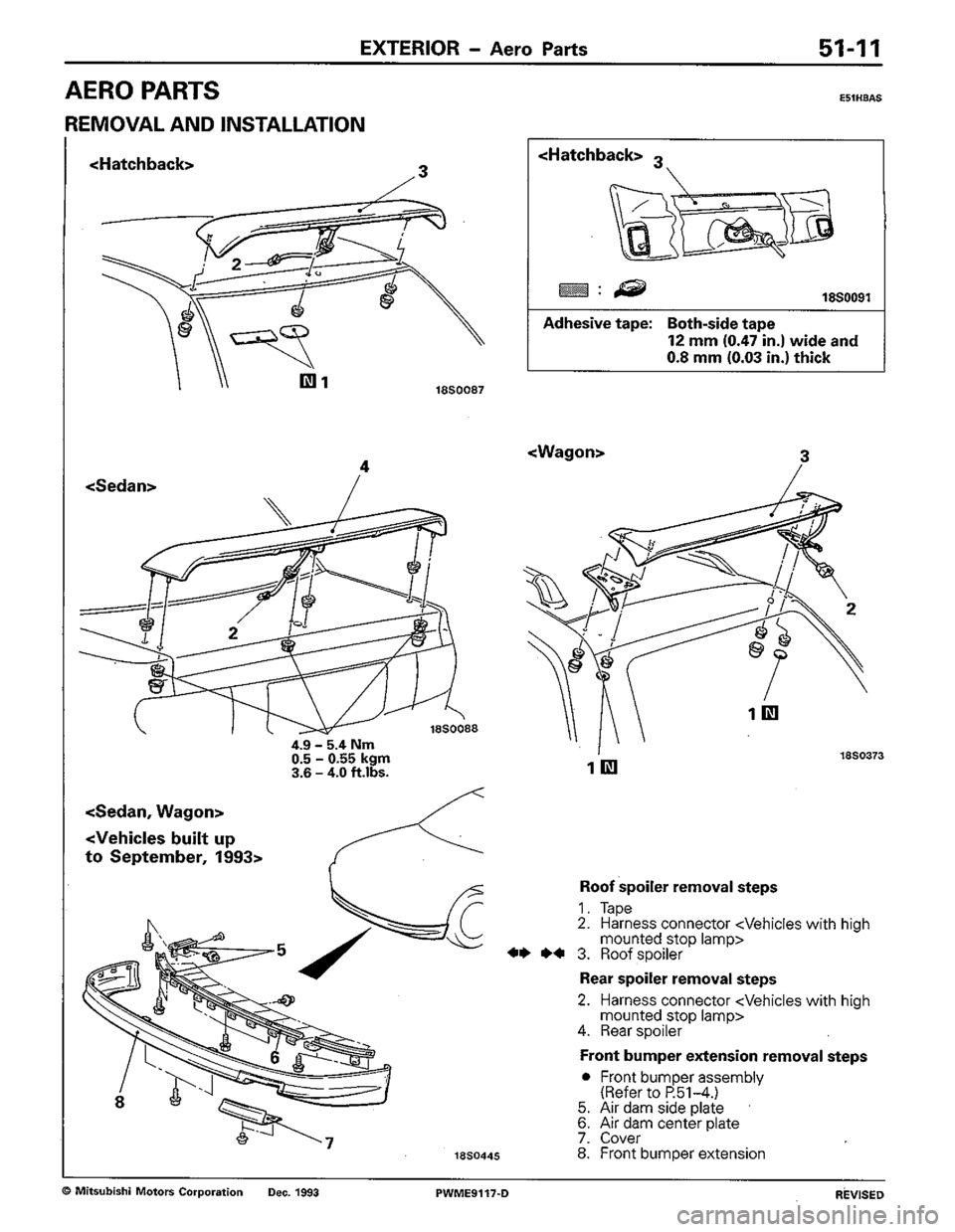 MITSUBISHI COLT 1992  Workshop Manual 