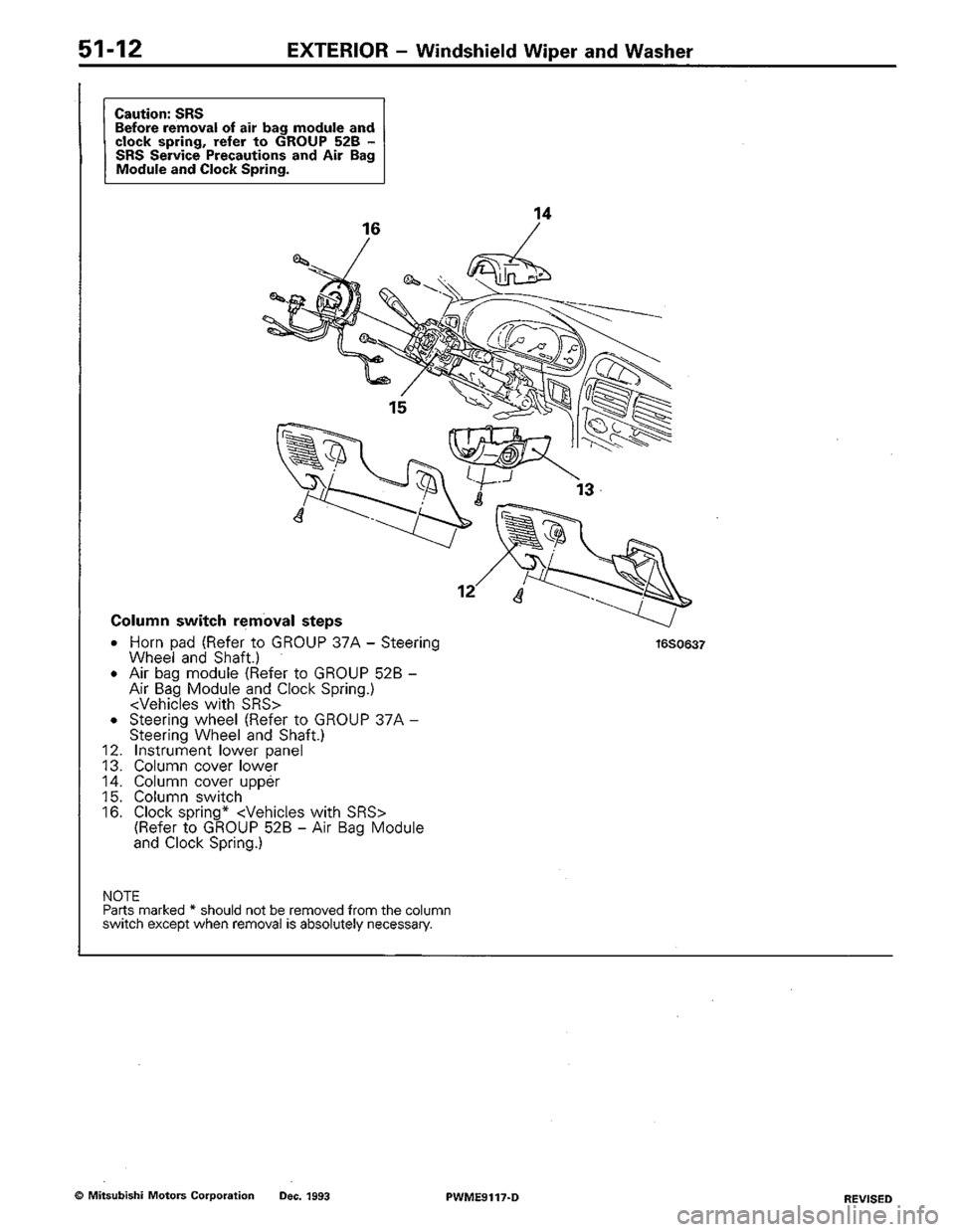 MITSUBISHI COLT 1992  Workshop Manual 