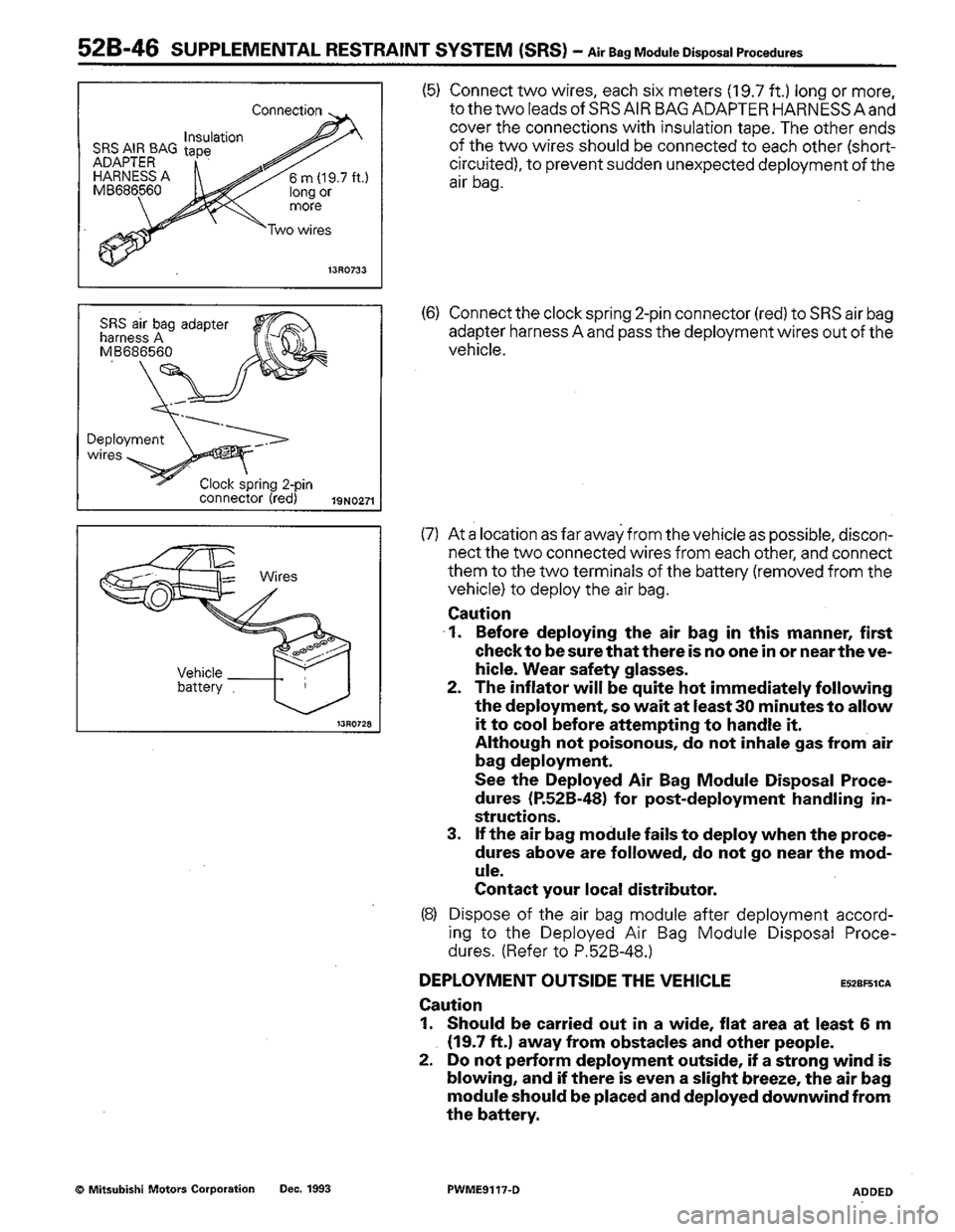 MITSUBISHI COLT 1992  Workshop Manual 