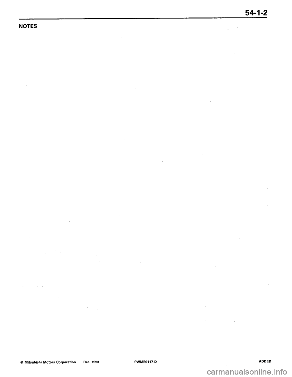 MITSUBISHI COLT 1992  Workshop Manual 