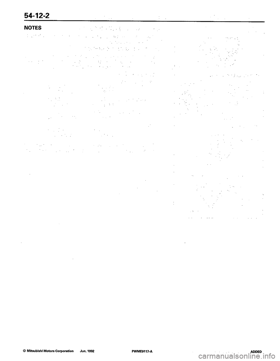 MITSUBISHI COLT 1992  Workshop Manual 