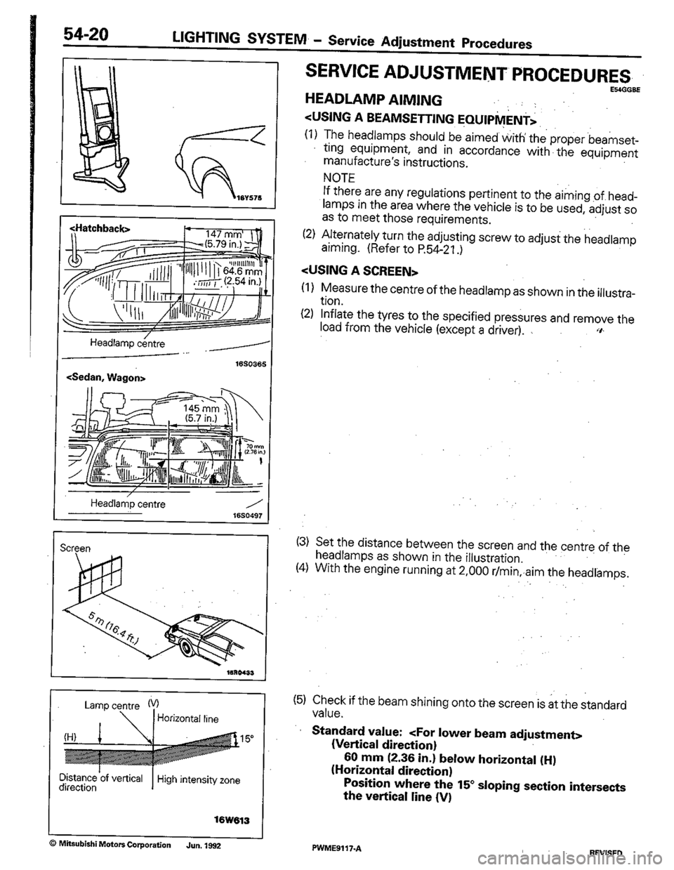 MITSUBISHI COLT 1992  Workshop Manual 