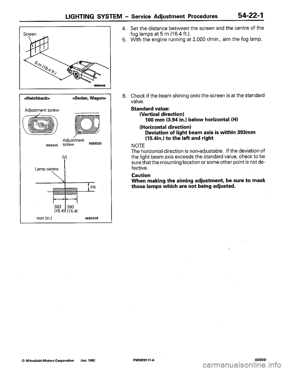 MITSUBISHI COLT 1992  Workshop Manual 